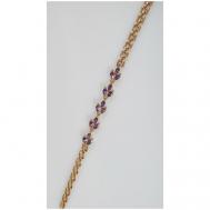 Плетеный браслет , аметист, размер 18 см., фиолетовый Lotus Jewelry