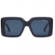 Солнцезащитные очки , квадратные, оправа: пластик, спортивные, с защитой от УФ, черный Alberto Casiano