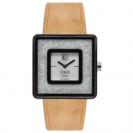 Наручные часы  Часы швейцарские наручные женские кварцевые на ремне  Co166.04, коричневый COVER