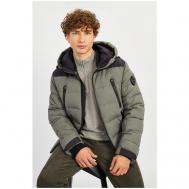куртка , демисезон/зима, силуэт прямой, ветрозащитная, водонепроницаемая, размер 54, серый Baon