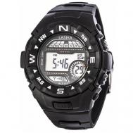 Наручные часы  Электронные спортивные наручные часы  с секундомером, подсветкой, защитой от влаги и ударов, черный Lasika