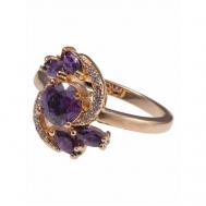 Кольцо помолвочное , аметист, размер 18, фиолетовый Lotus Jewelry