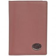 Обложка для паспорта , натуральная кожа, отделение для карт, подарочная упаковка, розовый Tony Perotti