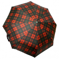 Смарт-зонт , механика, 3 сложения, купол 96 см., 8 спиц, для женщин, черный, красный GALAXY OF UMBRELLAS
