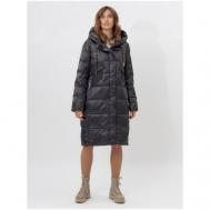 Пальто утепленное женское зимнее 11201  4XL LIGHT GRAY MTFORCE