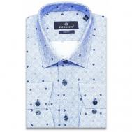 Рубашка , размер XL (43-44 cm.), голубой Poggino