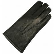 Перчатки кожаные мужские зимние , размер 8, черные. Finnemax