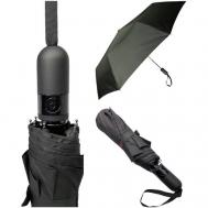 Мини-зонт , автомат, купол 100 см., 9 спиц, система «антиветер», черный Monsoon