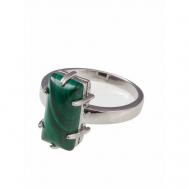 Кольцо помолвочное , малахит, размер 18, зеленый Lotus Jewelry