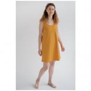 Сорочка  укороченная, без рукава, размер L, оранжевый SLEEP & HOME