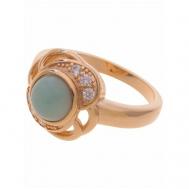 Кольцо помолвочное , амазонит, размер 19, голубой Lotus Jewelry