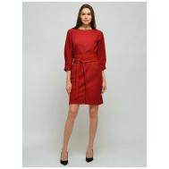 Платье , прилегающее, карманы, размер 44, красный VISERDI