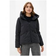 Куртка  , демисезон/зима, средней длины, силуэт прямой, капюшон, карманы, водонепроницаемая, ветрозащитная, трикотажная, вентиляция, размер XS, черный Baon