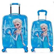 Комплект чемоданов  , ABS-пластик, ручная кладь, 23х53х33 см, голубой Impresa
