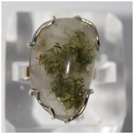 Кольцо , серебрение, кварц, размер 18, зеленый True Stones