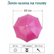 Зонт-трость механика, купол 63 см., 8 спиц, розовый Luckon