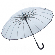 Зонт-трость , полуавтомат, купол 100 см., 16 спиц, прозрачный, черный, бесцветный Эврика подарки и удивительные вещи