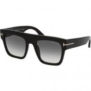 Солнцезащитные очки , квадратные, оправа: пластик, градиентные, для женщин, черный Tom Ford