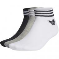 Носки  унисекс , 3 пары, размер 39-42, черный, белый Adidas