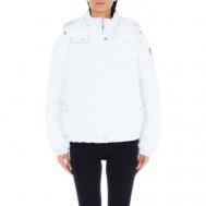 куртка  , демисезон/зима, средней длины, утепленная, манжеты, регулируемый капюшон, размер XS, бежевый Liu Jo