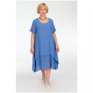 Платье , размер 58, синий Victdlear Collection