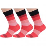 Мужские носки , 3 пары, размер 29 (44-46), красный MoscowSocksClub