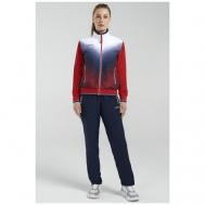 Костюм , олимпийка и брюки, силуэт полуприлегающий, размер M, красный Forward