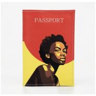 Обложка для паспорта , черный, желтый MVA