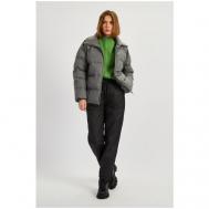 куртка  , демисезон/зима, средней длины, силуэт свободный, без капюшона, подкладка, карманы, утепленная, ветрозащитная, водонепроницаемая, размер 52, серый Baon