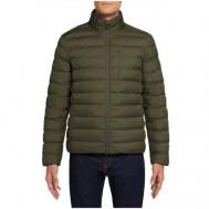 куртка  демисезонная, силуэт прямой, подкладка, размер 46, зеленый Geox