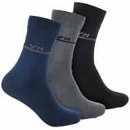 Мужские носки , 12 пар, классические, размер 41-47, синий, серый ЗефирТекс