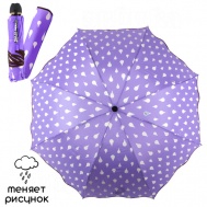 Мини-зонт , механика, 2 сложения, купол 92 см., 8 спиц, чехол в комплекте, фиолетовый Эврика подарки и удивительные вещи