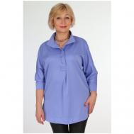 Блуза  , нарядный стиль, свободный силуэт, укороченный рукав, размер 48, фиолетовый DIANUR