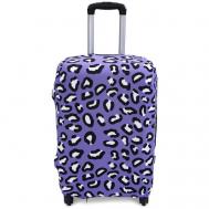 Чехол для чемодана , 80 л, размер M/L, фиолетовый, белый itcovers