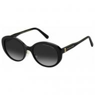 Солнцезащитные очки , овальные, оправа: пластик, с защитой от УФ, для женщин, черный Marc Jacobs