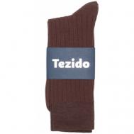 Носки , размер 41-46, коричневый Tezido