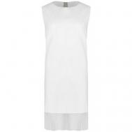 Платье-рубашка , хлопок, прямой силуэт, размер 42, белый Hache