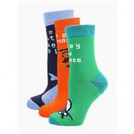 Мужские носки , 3 пары, 3 уп., размер 42;40;41;43;44, оранжевый, синий big bang socks