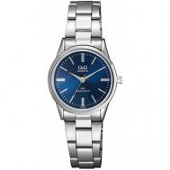 Наручные часы  женские Наручные часы  C215J212Y кварцевые, водонепроницаемые, серебряный, синий Q&Q