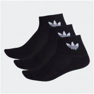 Носки  унисекс , 3 пары, высокие, размер 31-33, черный Adidas