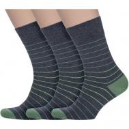 Мужские носки , 3 пары, размер 25-27, зеленый Akos