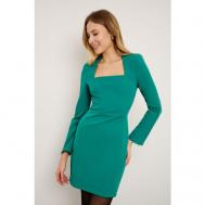 Платье , повседневное, классическое, прилегающее, мини, размер M, зеленый Charmstore