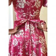 Платье , прилегающее, подкладка, размер L, фуксия, розовый Moda di Lusso