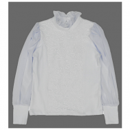 Блузка трикотажная, школьная для девочки (т_синяя) / Белый слон 5285 р.152 Белый Слон