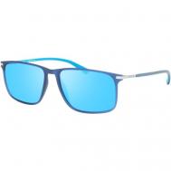 Солнцезащитные очки , прямоугольные, оправа: металл, зеркальные, для мужчин, синий Jaguar