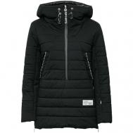 куртка  , демисезон/зима, средней длины, силуэт полуприлегающий, размер 48, черный Sportalm