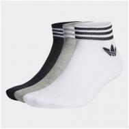 Носки , размер 43-46, черный, серый Adidas