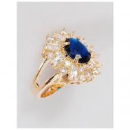 Кольцо помолвочное , фианит, шпинель, размер 17, синий Lotus Jewelry