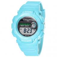 Наручные часы  Sports Электронные спортивные с секундомером, подсветкой, защитой от влаги и ударов, голубой Lasika