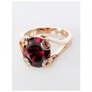 Кольцо помолвочное , гранат, размер 17, красный Lotus Jewelry